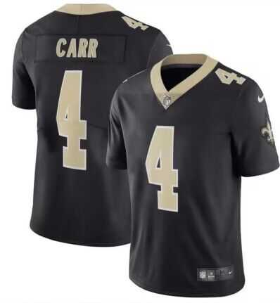 Men & Women & Youth New Orleans Saints #4 Derek Carr Black Vapor Limited Stitched Jersey->new orleans saints->NFL Jersey